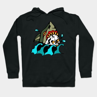 Shark and skull Hoodie